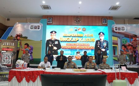 Polresta Sidoarjo Bongkar Jaringan Narkotika Internasional