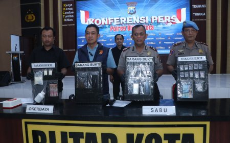 Polres Blitar Kota Amankan 14 Tersangka Beserta Barang Bukti
